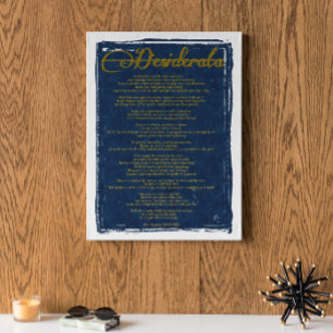 Die Desiderata "Desired Things" Poster