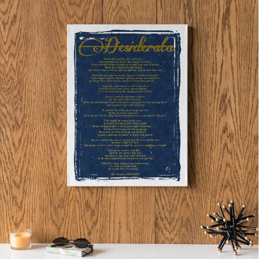 Die Desiderata "Desired Things" Poster