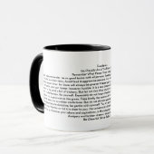 Die Desiderata-Gedicht-Kaffee Mug=Daily Tasse (Vorderseite Links)