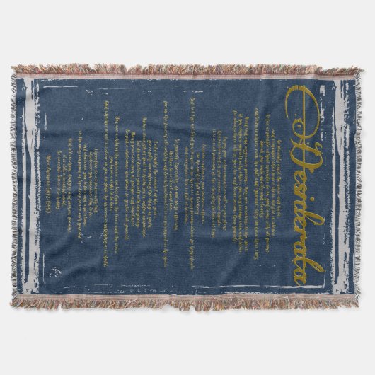 Die Desiderata "Wünsche" Decke (Vorderseite)