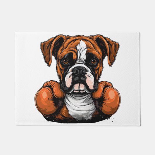 Die Designer-Kunst von BoxerLoveK9 Fußmatte (Vorderseite)