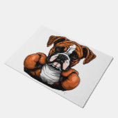 Die Designer-Kunst von BoxerLoveK9 Fußmatte (Schrägansicht)