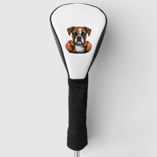 Die Designer-Kunst von BoxerLoveK9 Golf Headcover (Vorderseite)