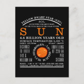Die detaillierte Astronomie der Sonne Postkarte (Vorderseite)