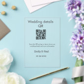 Die Details Hochzeitswebsite scannen QR hinzufügen Acryleinladungen (In Situ (Hochzeit))