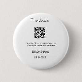 Die Details Hochzeitswebsite scannen QR hinzufügen Button