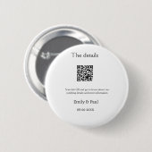 Die Details Hochzeitswebsite scannen QR hinzufügen Button (Vorne & Hinten)