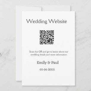 Die Details Hochzeitswebsite scannen QR hinzufügen Einladung