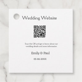 Die Details Hochzeitswebsite scannen QR hinzufügen Geschenkanhänger