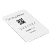 Die Details Hochzeitswebsite scannen QR hinzufügen Magnet (Rechte Seite)