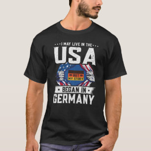Die deutsche amerikanische Flagge meine Geschichte T-Shirt