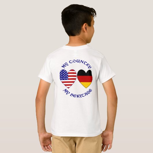 Die deutsche Flagge der USA - Welterbe-Junge T-Shirt (Schwarz voll)