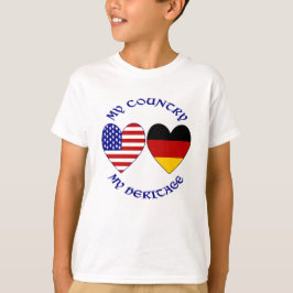Die deutsche Flagge der USA - Welterbe-Junge T-Shirt