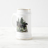 Die deutschen Drahthaar-Zeiger, Kunst Bierglas (Vorderseite Links)