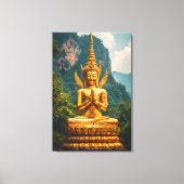 Die Devata im goldenen Licht Leinwanddruck (Vorderseite)