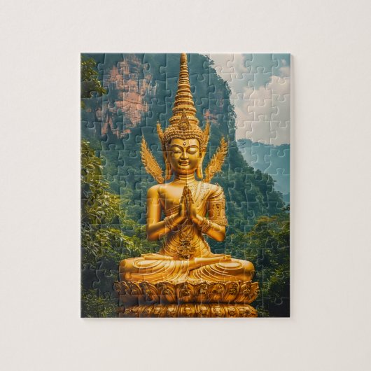 Die Devata im goldenen Licht Puzzle (Vertikal)