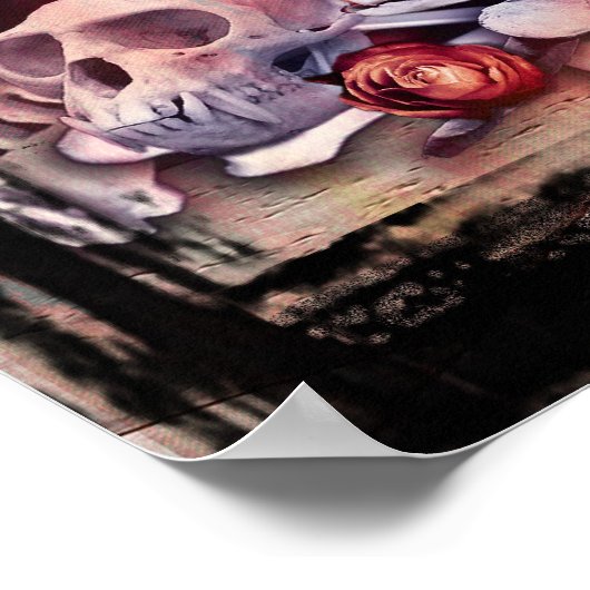 Die Devil Tarot Card drucken Poster (Ecke)