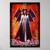 Die Devil Tarot Card drucken Poster (Vorne)