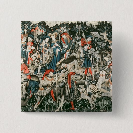 Die Devonshire Jagd-Tapisserien Button (Vorderseite)