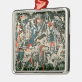 Die Devonshire Jagd-Tapisserien Silbernes Ornament (Links)