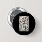 Die Dialyse-Krankenschwester Halloween-Skelett Kra Button (Vorne & Hinten)