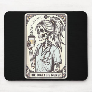 Die Dialyse-Krankenschwester Halloween-Skelett Kra Mousepad