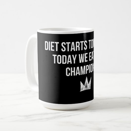 Die Diät beginnt morgen - heute essen wir wie Cham Kaffeetasse (Vorderseite Links)