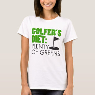 Die Diät-viel des Golfspielers von Grüntönen T-Shirt
