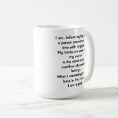 Die Dichter-Credo-Tasse Kaffeetasse (VorderseiteRechts)