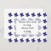 Die, die Einladung singen möchten (Vorne/Hinten)