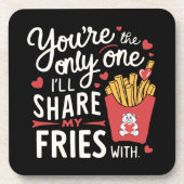 Die, die ich meine Freunde mit lustigen Valentinen Getränkeuntersetzer (Vorderseite)