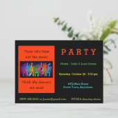 Die, die nicht die Musik hören, Tänzer zu denken, Einladung (Stehend Vorderseite)