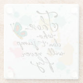 Die, die nicht springen, fliegen nie glasuntersetzer (Rückseite)