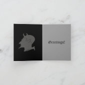 Die Die Pose-Gruß-u. Anmerkungs-Karte des Teufels Karte (Innenseite)