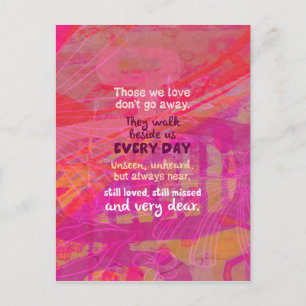 Die, die wir Liebe nicht entfernen Postkarte