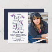 Die, die wir Liebe Schmetterling Danke, Beerdigung Dankeskarte (Vorne/Hinten)