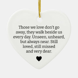 Die, die wir Liebe sind, gehen nicht weg von Ornam Keramik Ornament