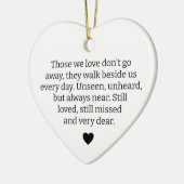 Die, die wir Liebe sind, gehen nicht weg von Ornam Keramik Ornament (Links)