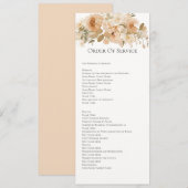 Die Dienstkarte wird in grün und pfirsichfarben an Einladung (Vorne/Hinten)