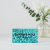 Die Dienstleistungen des Swimmingpools Visitenkarte (Stehend Vorderseite)