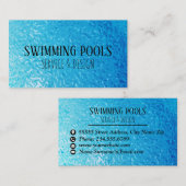 Die Dienstleistungen des Swimmingpools Visitenkarte (Vorne/Hinten)