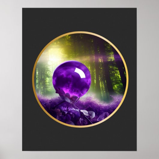 Die digitale Kunst der Amethyst Orb Poster (Vorne)