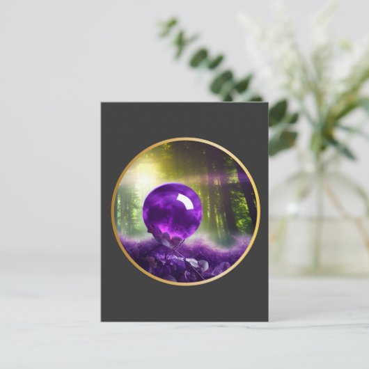 Die digitale Kunst der Amethyst Orb Postkarte (Stehend Vorderseite)
