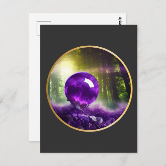 Die digitale Kunst der Amethyst Orb Postkarte (Vorne/Hinten)