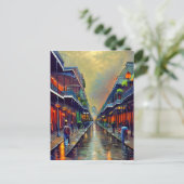 Die digitale Malerei in der französischen Quarter  Postkarte (Stehend Vorderseite)