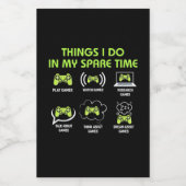 Die Dinge, die Gamer in spärlicher Zeit tun Weinetikett (Einzelnes Label)