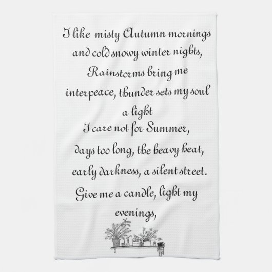 Die Dinge, die ich mag Geschirrtuch (Vertikal)