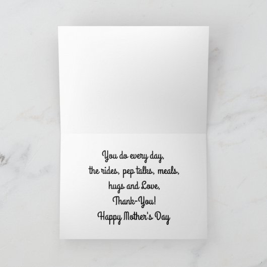 Die Dinge, die Sie tun Karte (Innenseite)