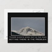 Die Dinge funktionieren am Ende immer Postkarte (Vorne/Hinten)