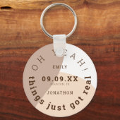 Die Dinge Got einfach echter brauner Cremerwitz Sa Schlüsselanhänger (Vorderseite)